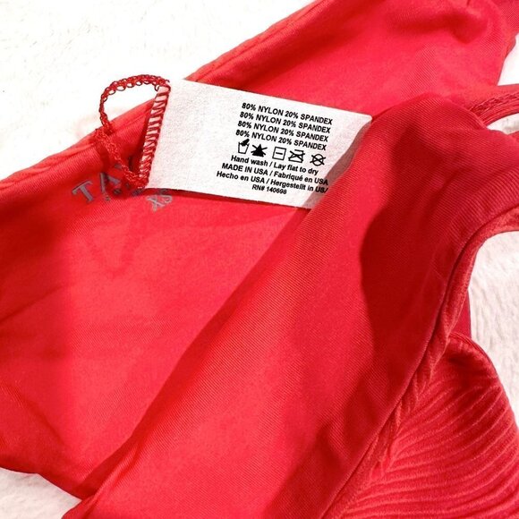 NWT Tavik Chloe Mini Cutout Swim Bottom Textured Amalfi in Hibiscus - XS - Picture 3 of 11